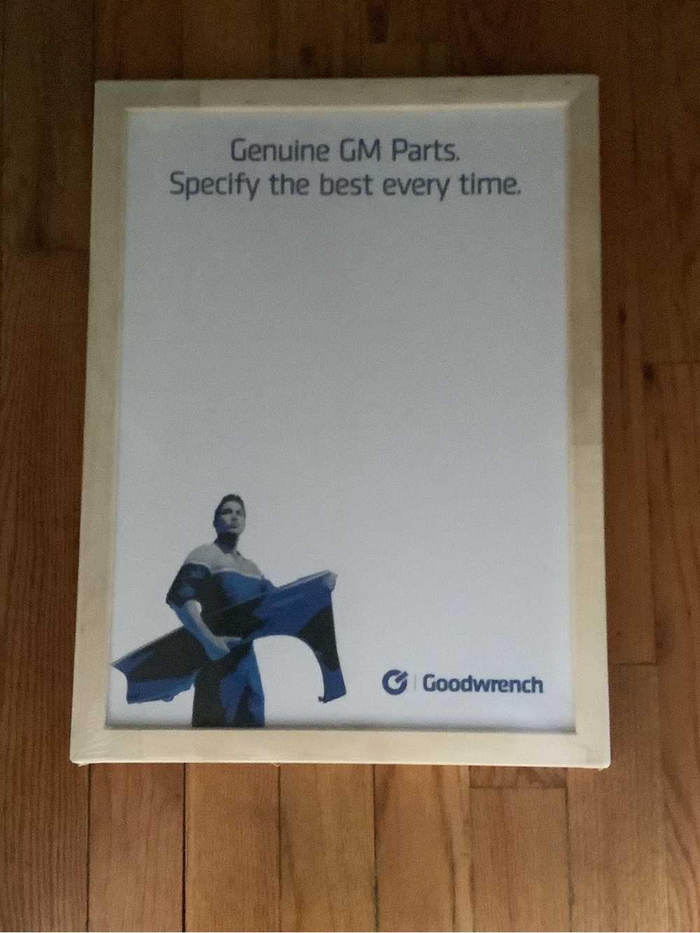 Genuine GM Parts Goodwrench Parts Whiteboard Advertising and Markers Mancave